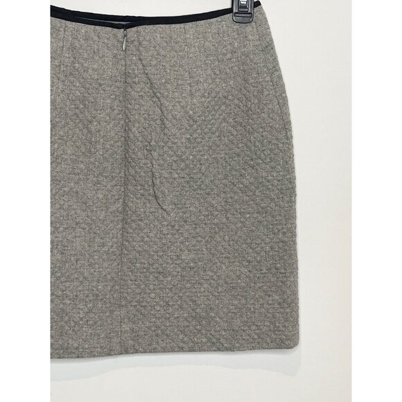 J.Crew Gray Wool Cashmere Mini Skirt Size 6 Work Career Fall - Picture 10 of 12